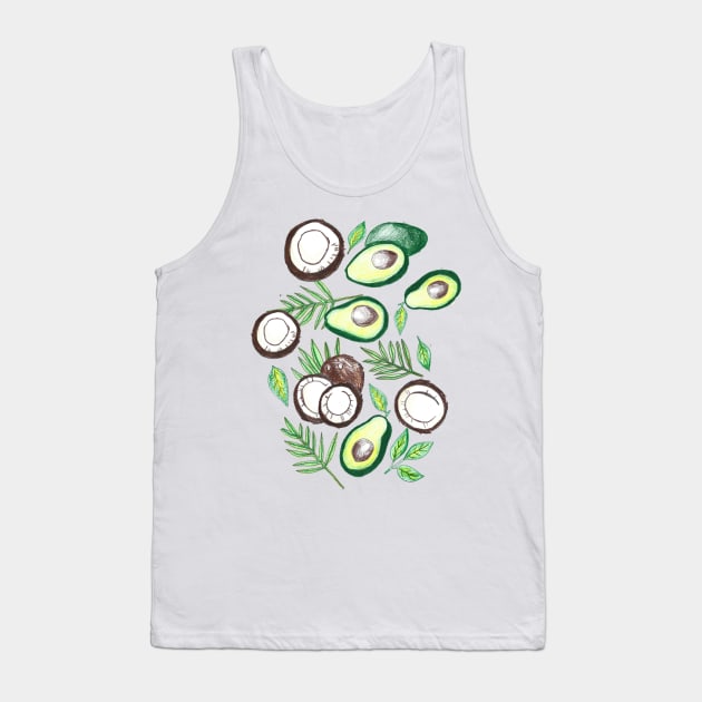 Coconuts and Avocados Tank Top by tangerinetane